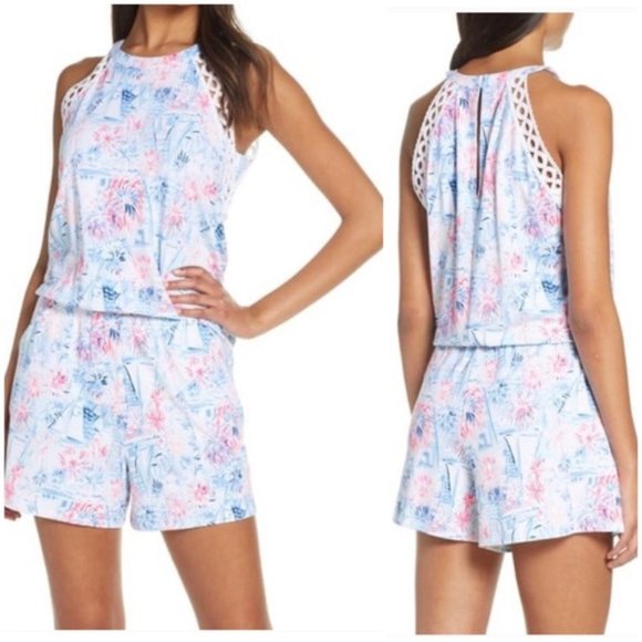 Lilly Pulitzer Pants - Lilly Pulitzer sea to shining sea sailboat romper